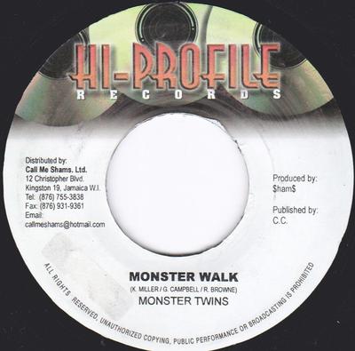 Płyta 7-calowa MONSTER TWINS - Monster Walk NONE Hi-Profile Reco 2003 Jamajka Reggae, Ska & Dub Używana