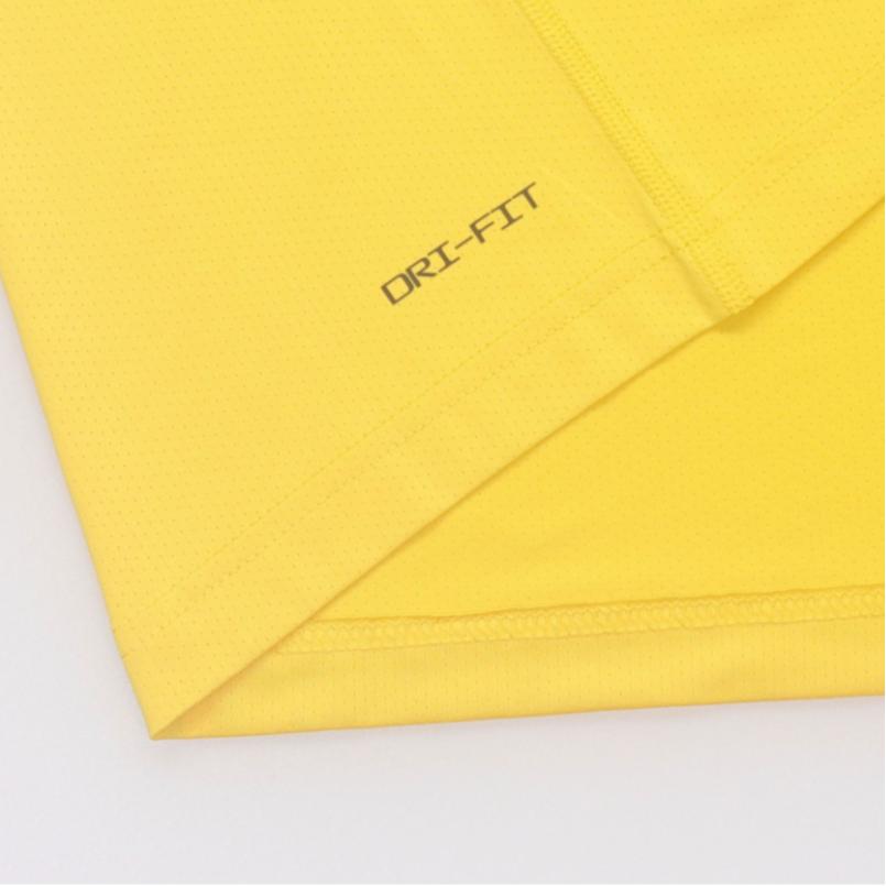Nike Dri-Fit Ready Crew Neck Solid Color Small Logo Sleeveless Tank Top Men Tops Yellow DV9813-709