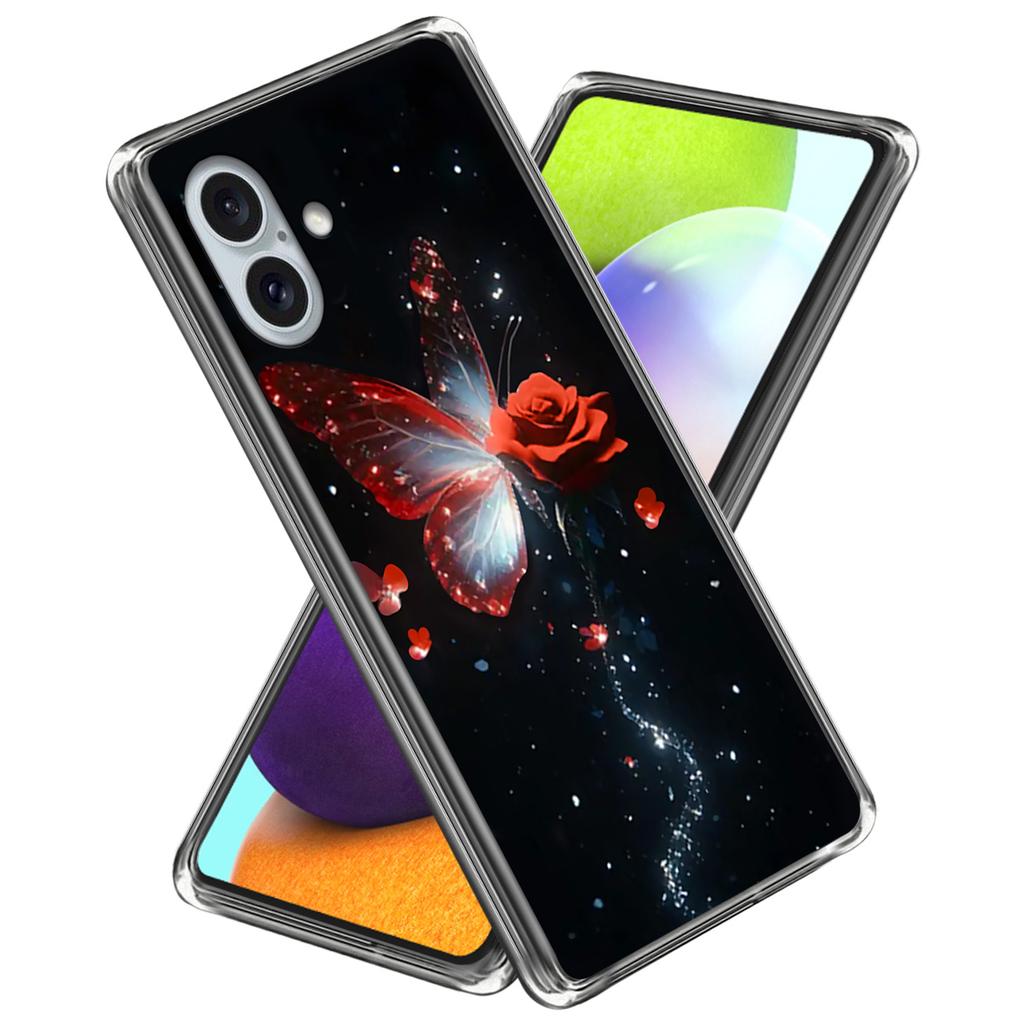 For iPhone 16 Plus Case Pattern Printed Shockproof TPU Phone Cover