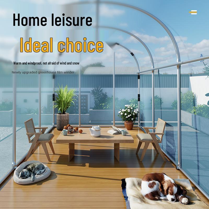 Outdoor Greenhouse: Small Flower Shed & Large Frame for Winter Insulation