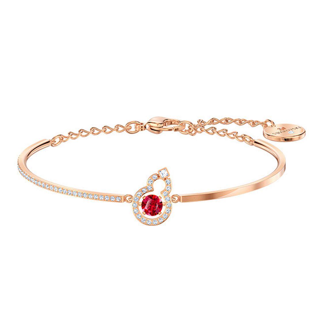 Swarovski Full Blessing Gourd Shaped Bracelet Women Bracelets Red 5539912 Box (Random Color)