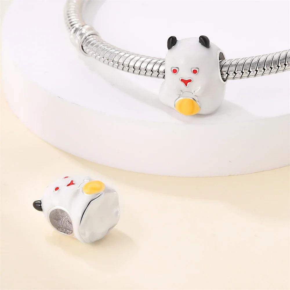 Copper Metal Halloween Luminous White Horror Ghost Dark Devil Charm Bead Component Bead Component Compatible With Authentic Original Brand Bracelet