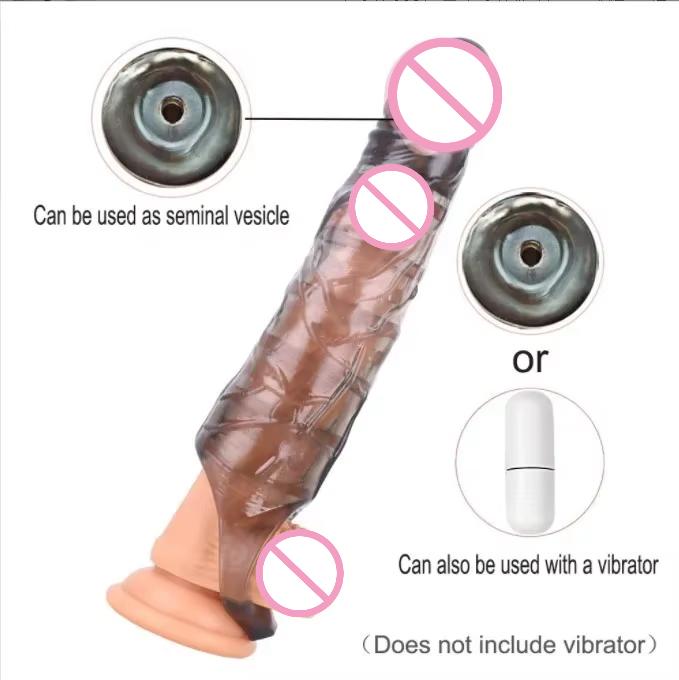 Penis Extender Sex Tooys for Man Vibrator Sex Toys 18 Erection Ring for Men Men's Special Condom Cock Sleeve for Penis