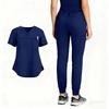 Women's Loose And Comfortable V-neck Short Sleeved Workwear With Top And Beauty Suit Set