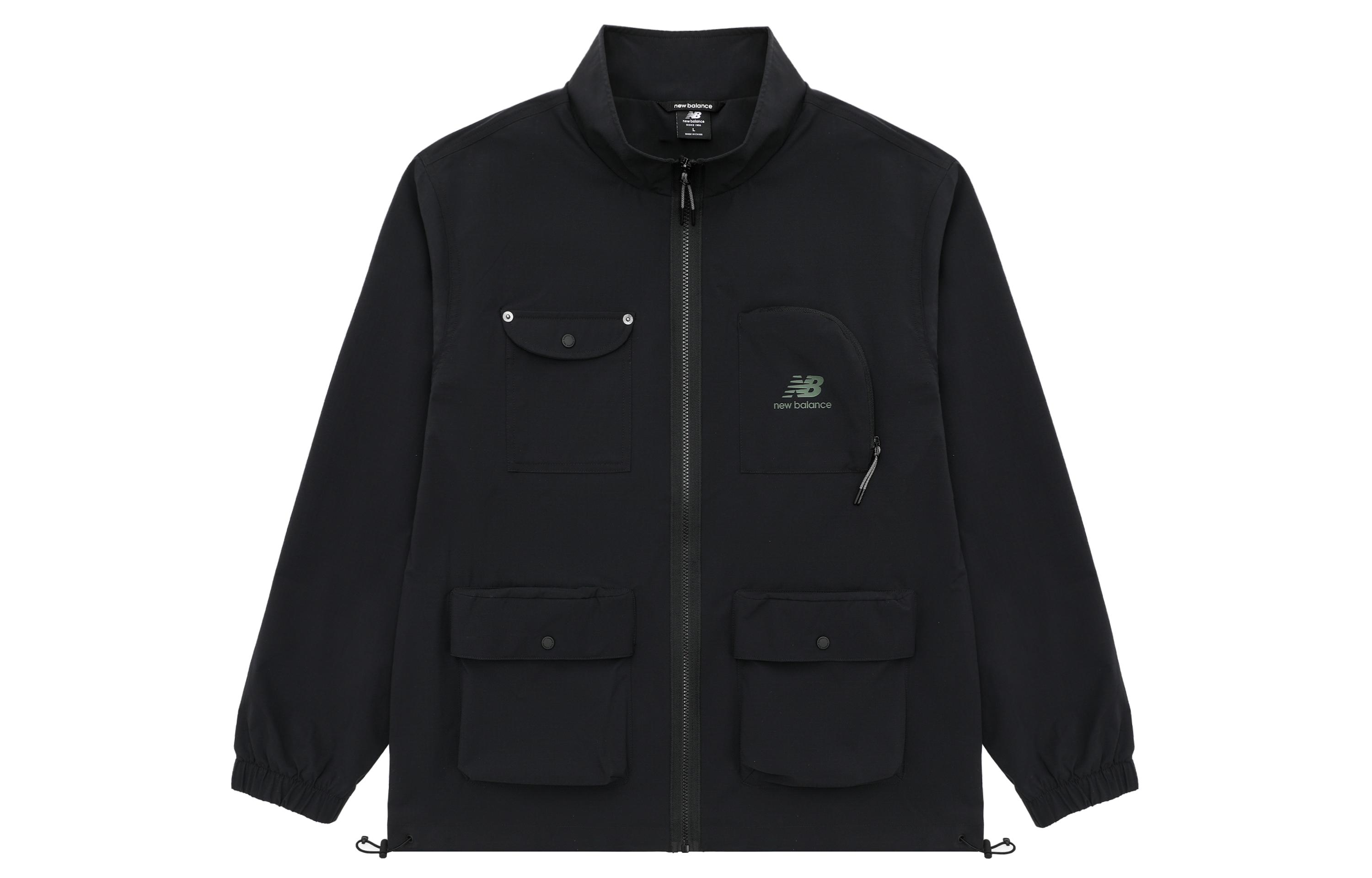 New Balance Jackets Men s Black Stand Collar Moderate AMJ31322-BK L