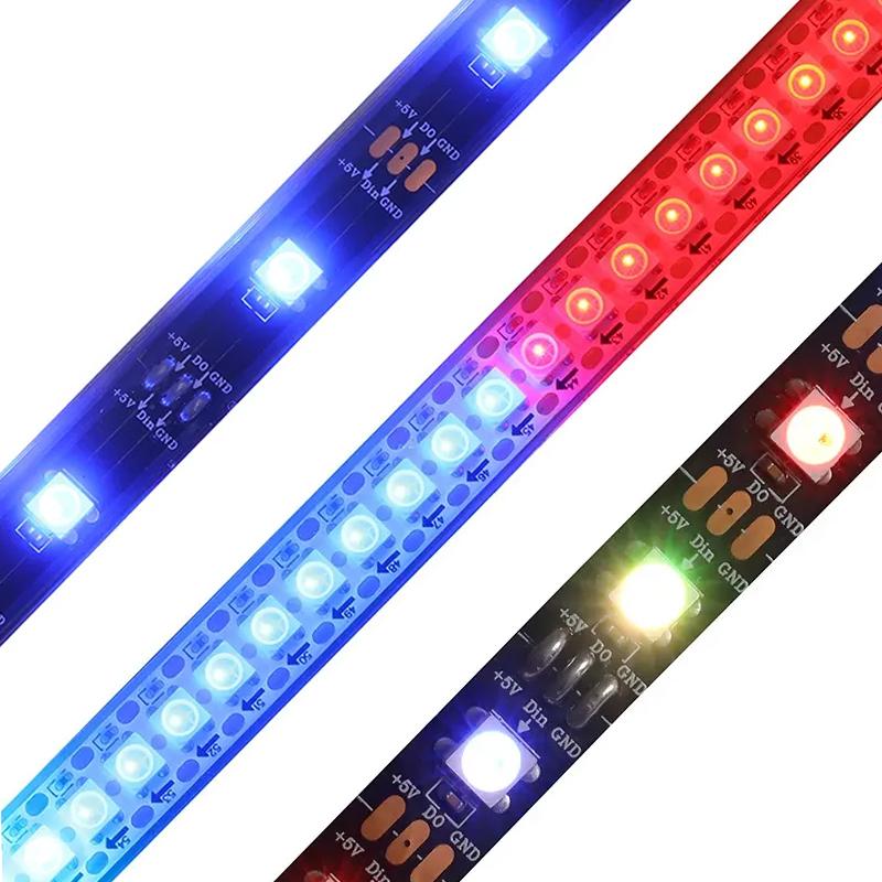 

Качество WS2812 5 В 12 В 30 60 120 144 светодиода/м адресуемая RGB-пиксельная светодиодная лента IP20 IP67 IP65 WS 2812 WS 2812B WS2812 B