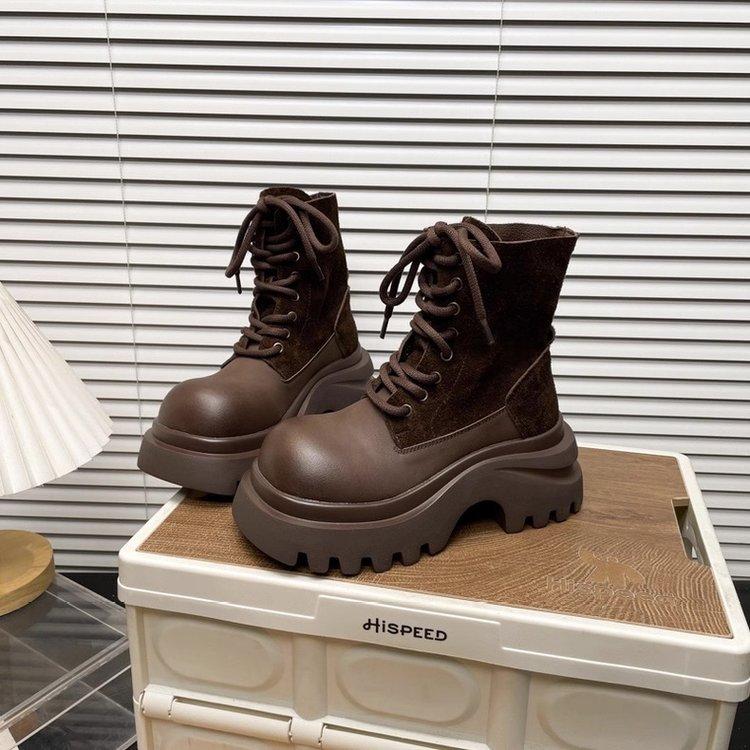 

Ботинки ревень женские 2025 лето новые ретро шнуровка лацкан два способа ношения повседневные ботинки-локомотивы короткие ботинки рабочие ботинки женские 40