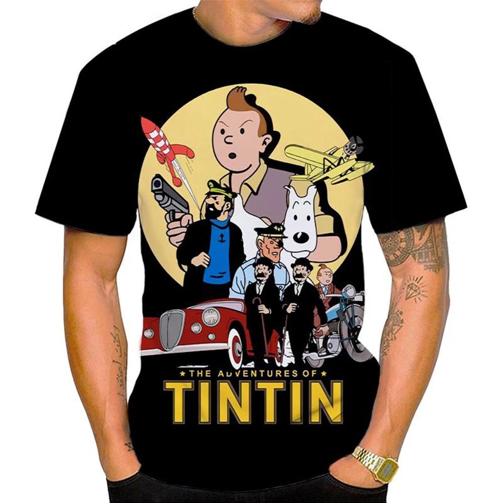 Tendencia de Moda de Verano Estilo Harajuku Camiseta de Dibujos Animados Impresa en 3D Camiseta con Estampado Lindo Camiseta Casual Cómoda de Manga Corta