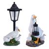 Duck Solar Lamp Decorative Resin Figurine Yard Sculpture for Garden Pond and Patio Decoration