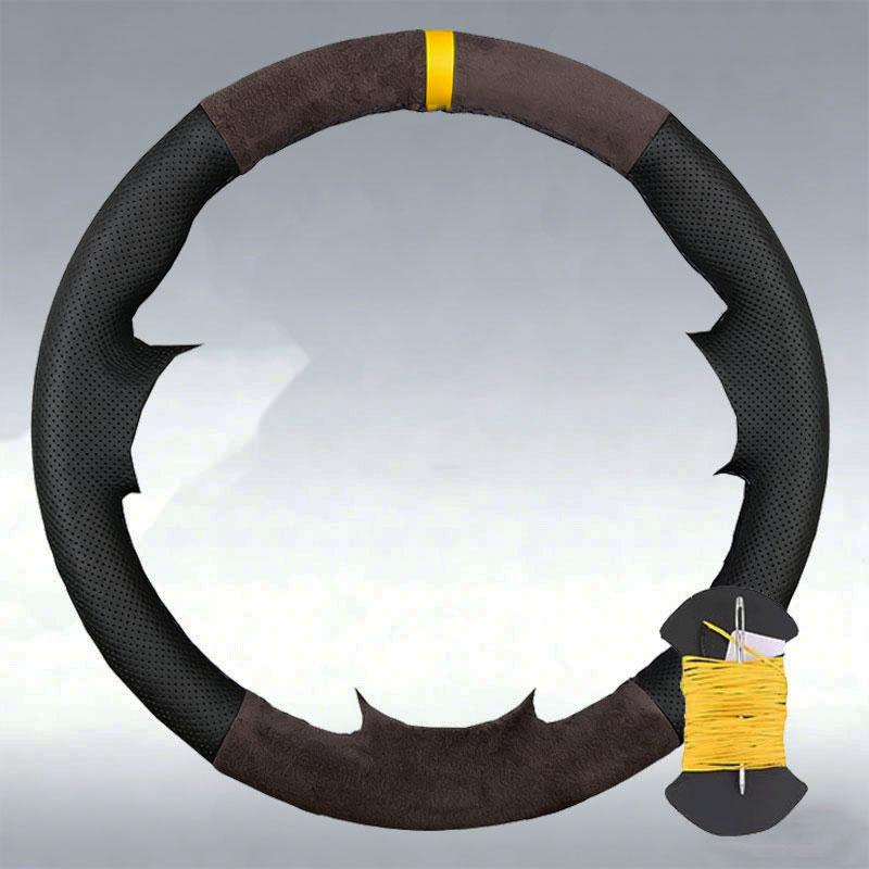 Custom Suede Leather Car Steering Wheel Cover For Nissan Almera (N16) X-Trail (T30) Primera (P12)Terrano 2 Pathfinder Paladin