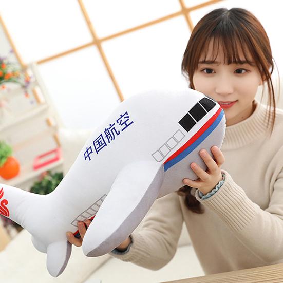 Cartoon Airplane Simulation Stuffed Soft Toy Pillow Gift Home Decor Ornament