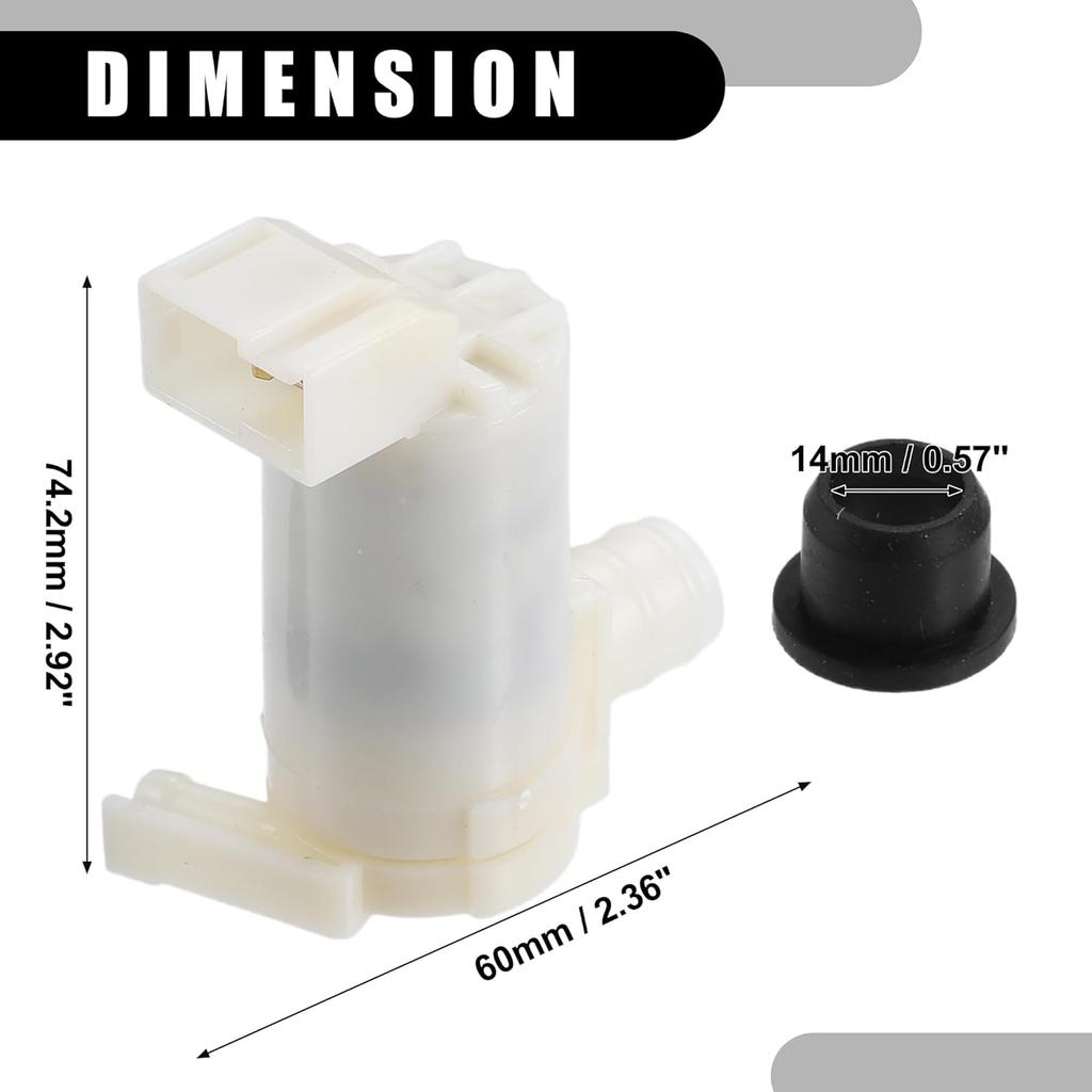 Windshield Washer Pump for Nissan Sentra 1991-1999 for Nissan 350Z 2006-2008 No.2892050Y00 - Car Windshield Washer Pump Motor Plastic Beige - 1 Pc