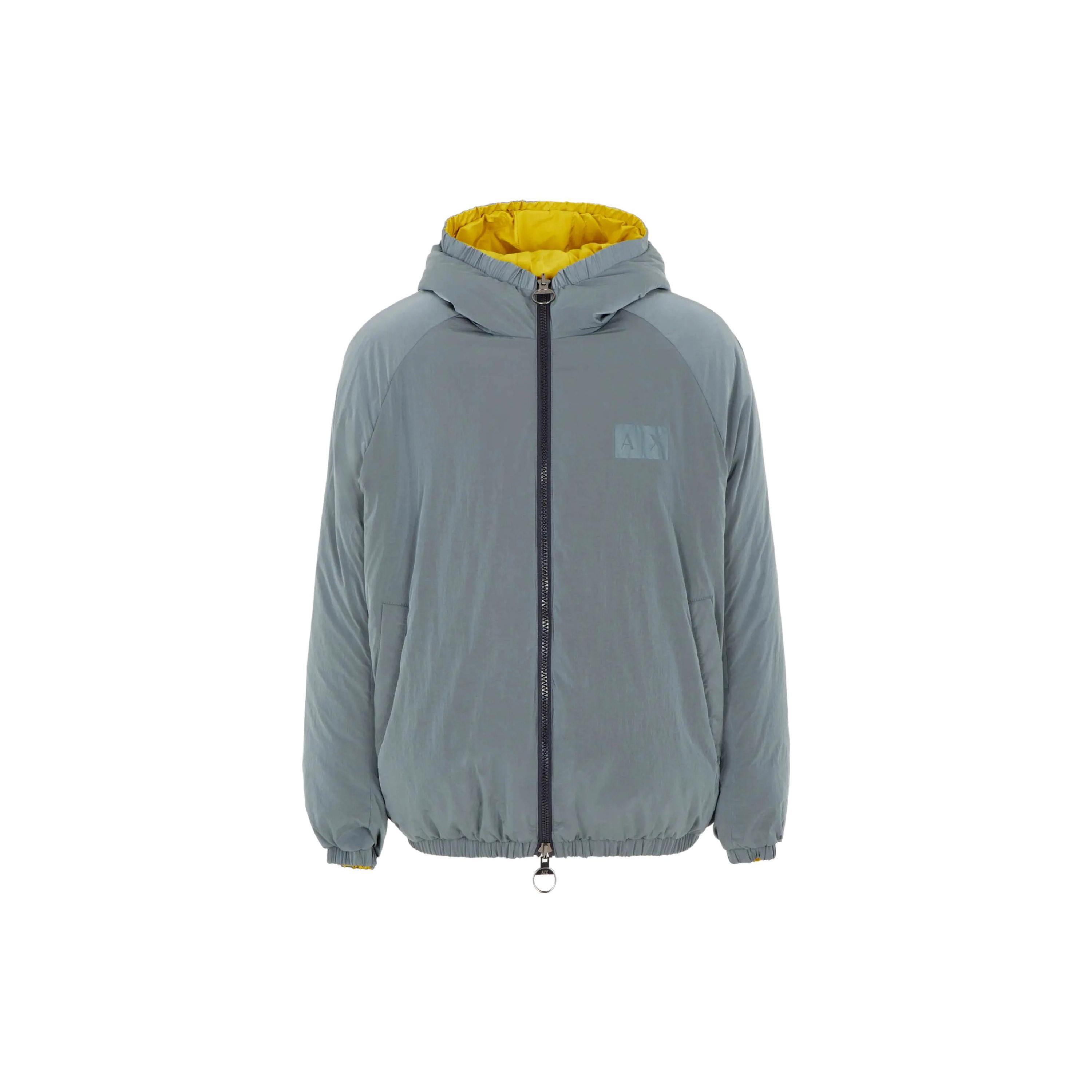 Armani Exchange AE Logo Imprimé Veste à Capuche Décontractée en Coton Hommes vestes Multicolore 6RZB43-ZNXXZ-29BE XL gray