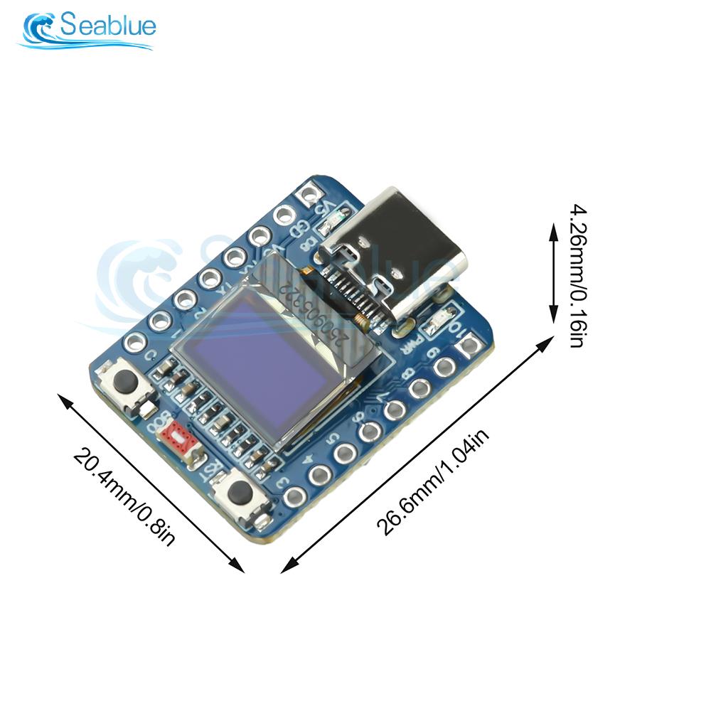 ESP32-C3 RISC-V IoT Development Board with 0.42" OLED Wi-Fi & BLE 5.0 Type-C USB for Arduino/MicroPython Smart Home Projects
