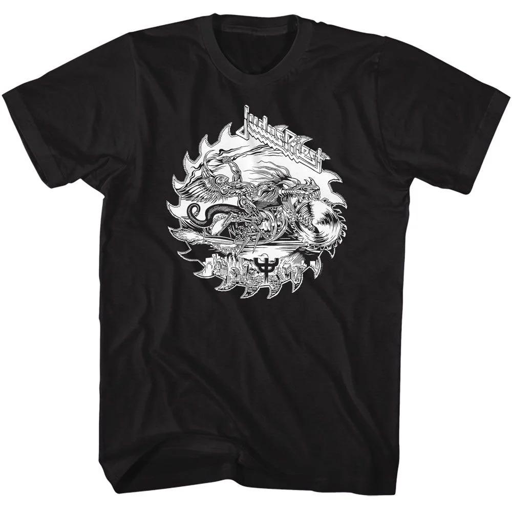 Judas Priest Judas Priest Bw Motorcycle T-shirt High-end Luxury Is for Both Men and Women Top Y2k 2026 Summer M