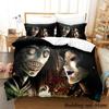 Jeff and Jane Creepypasta Bedding Set Single Twin Full Queen King Size Bed Set Adult Kid Bedroom Duvetcover Sets Anime