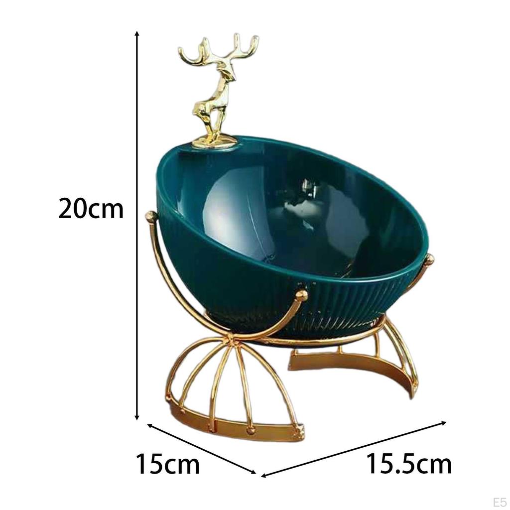 Deer Desk Storage Tray Statue Figurine for Bedroom Office Countertop
