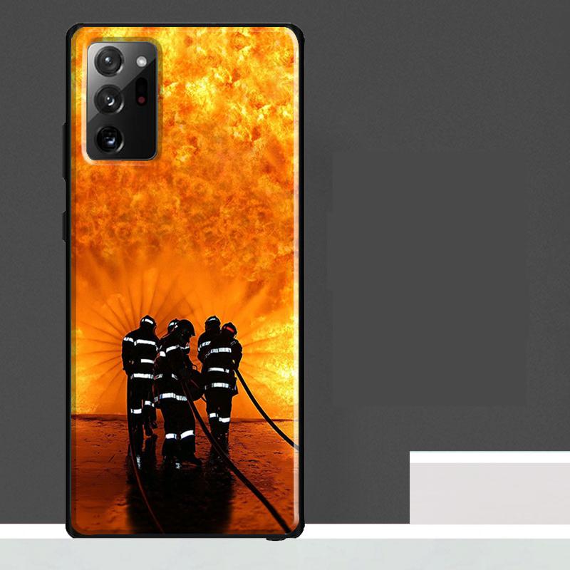 Firefighter Fire Fireman Case For Samsung Galaxy S25 Ultra S23 S22 S21 S24 Ultra S9 S10 S20 Plus S25 FE Phone Cover