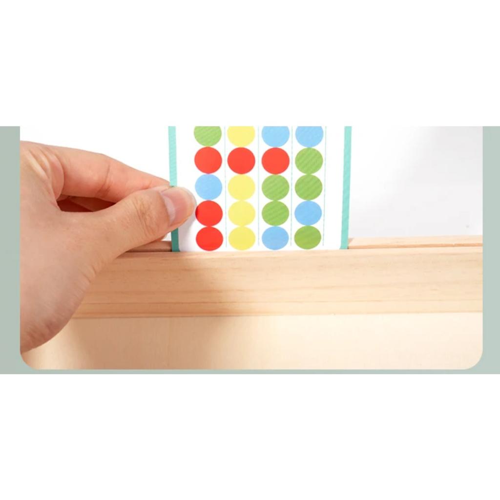 Giocattolo Palline Colorate da Ordinare - Migliora Osservazione, Coordinazione Occhio-Mano e Pensiero Logico Giocattolo Sensoriale Educativo in Legno
