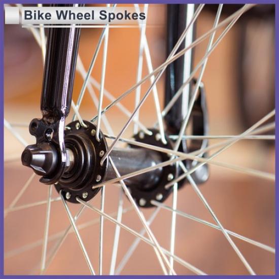 1Set 13G 130mm Length Bicycle Spokes Nipple 45 Steel Black Universal