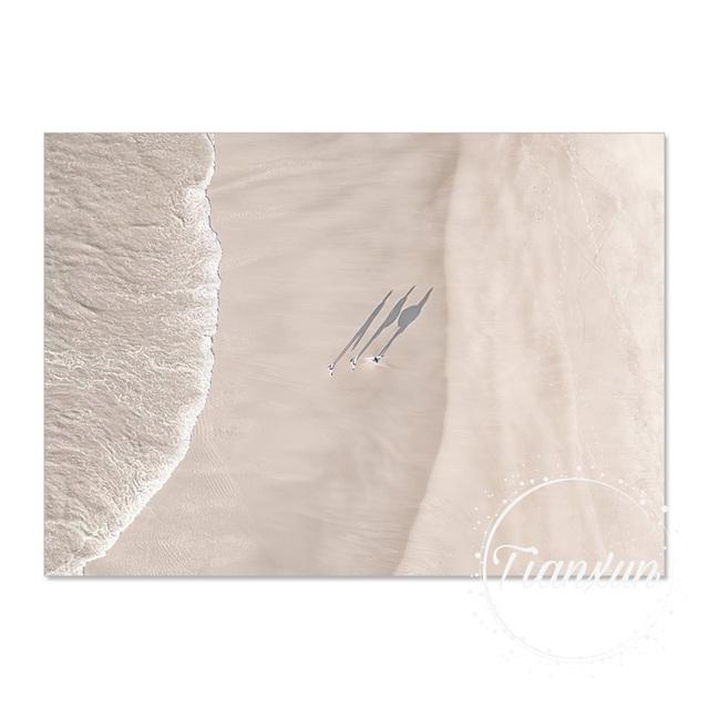 Scandinavian Nature Landscape Canvas Painting Grass Beach Sunset Wall Art Poster Nordic Printing Modern Picture Home Decoration No Frame