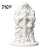 White Embryo Sculpture 3D Printed Beggar Monk Figurine, DIY Unpainted Statue, Vintage Handmade Painting Crafts Wandering Elder Sculpture, Creative