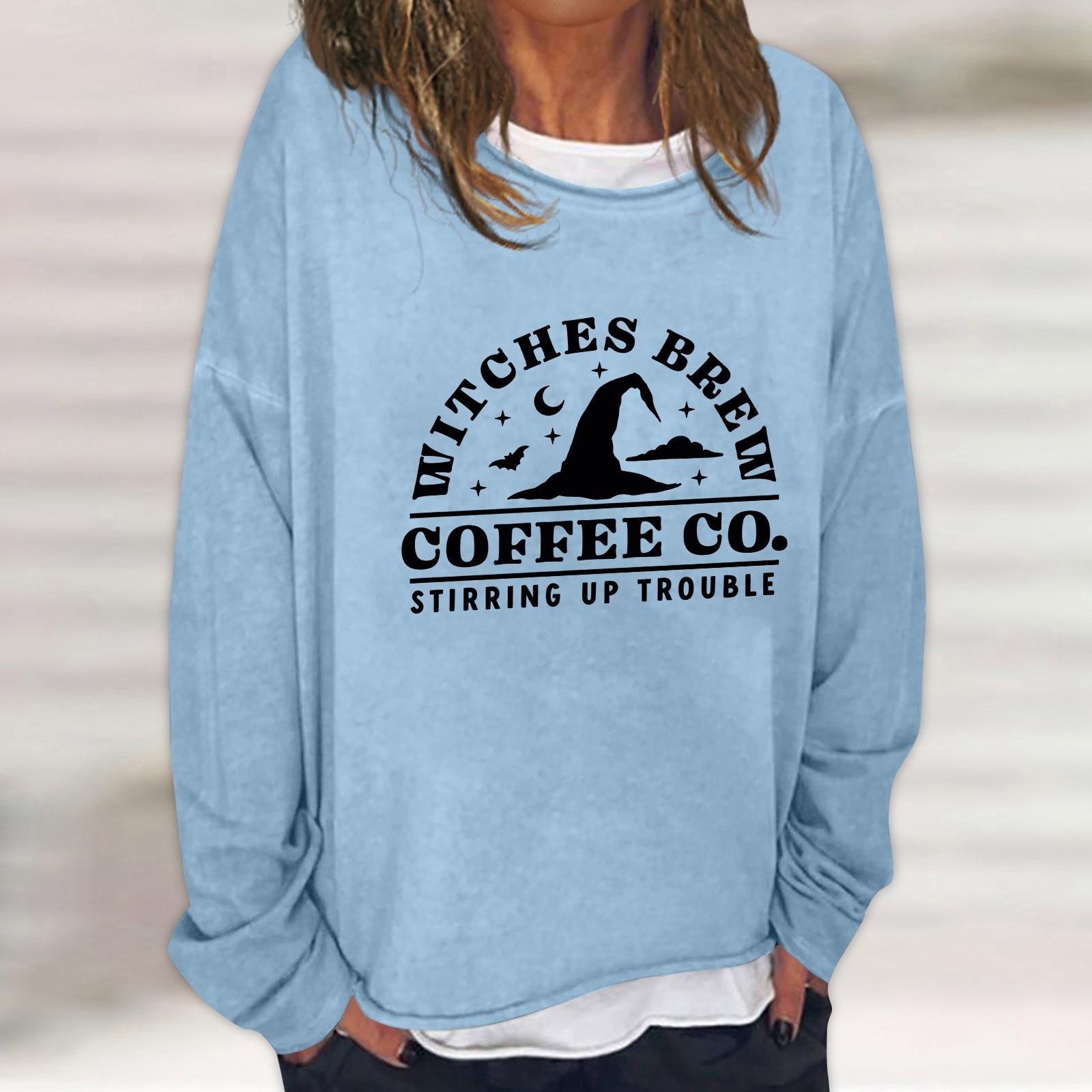 Женская повседневная модная винтажная толстовка с длинным рукавом и круглым вырезом — фото 7