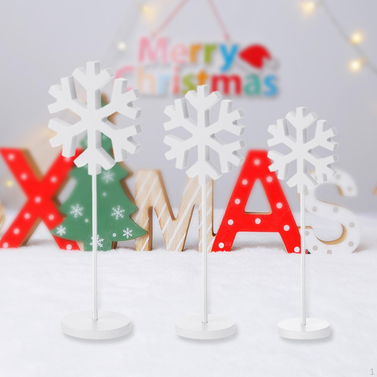 

3 шт. снежинки украшения деревянные центральные элементы праздничный декор коллекция зима Style A