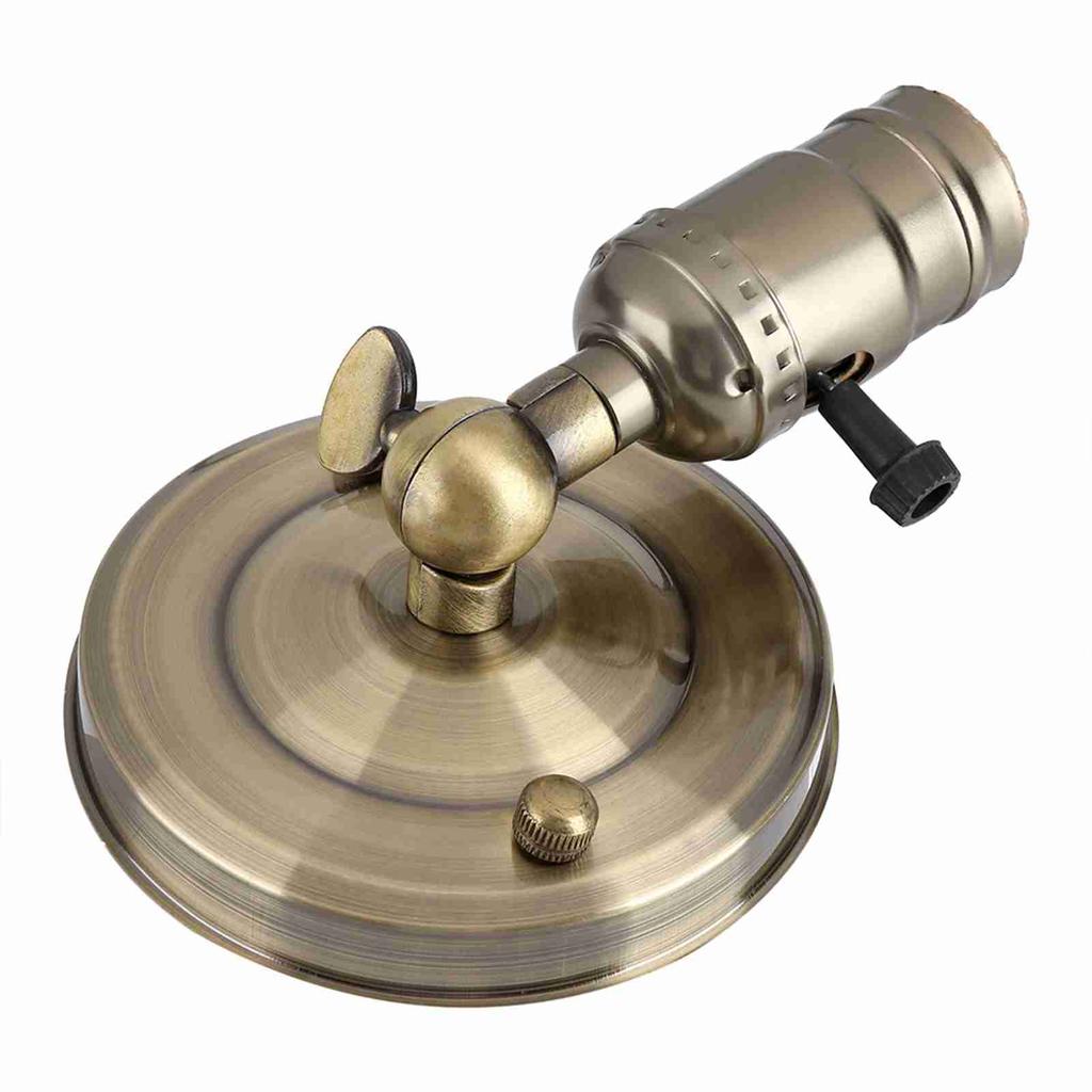 Vintage Light Holder E27 Wall Lamp with Switch for Home Use and Decoration 220V Gold