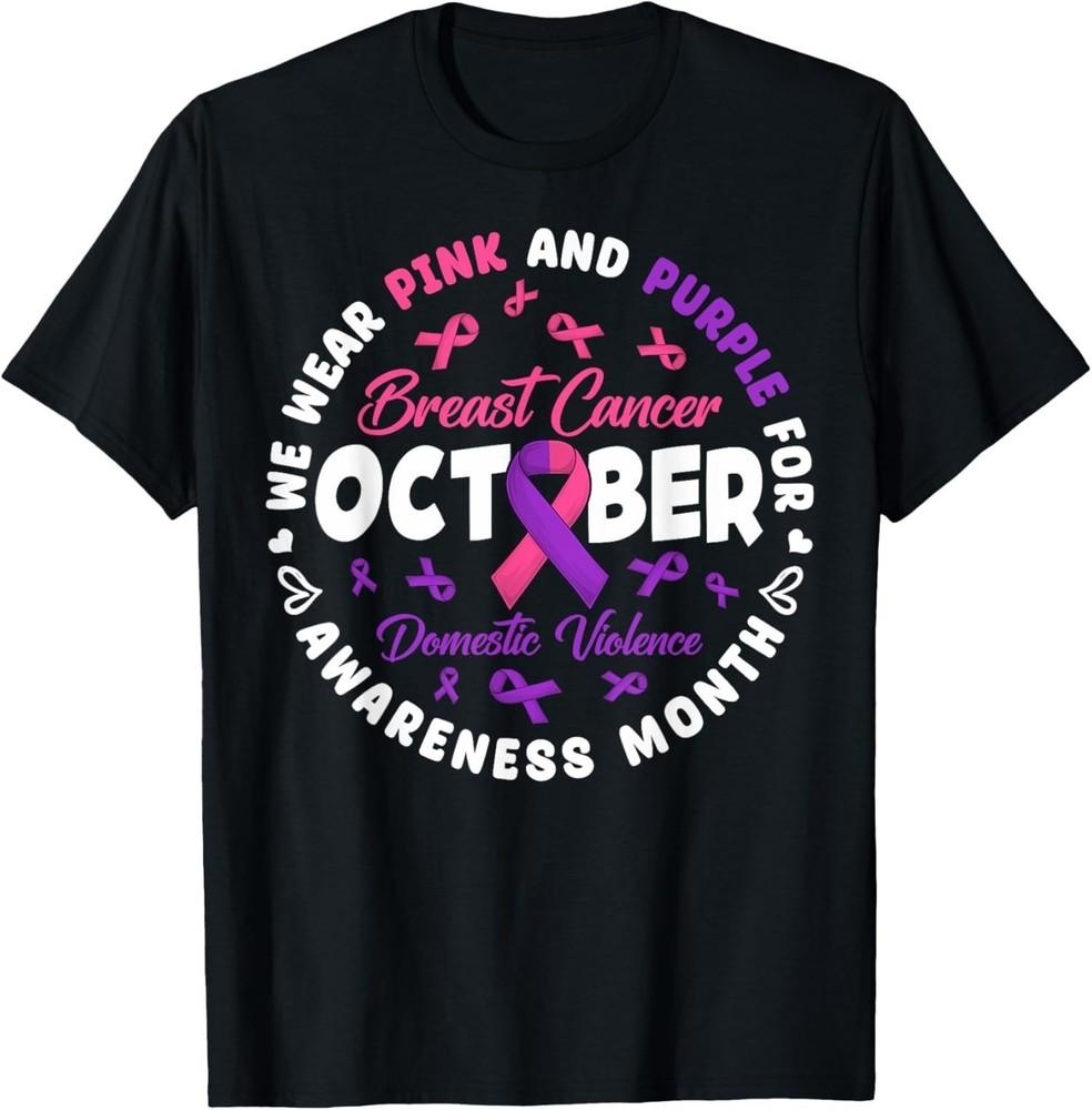 Domestic Violence and Breast Cancer Warrior Unisex T-Shirt Unisex T-Shirt L
