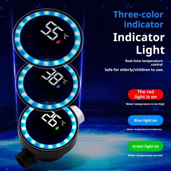 Termometru de Duș Monitorizare Precisă a Temperaturii Apei Tester cu LED Termometru de Baie Afișaj de Siguranță Hidroenergie Impermeabil