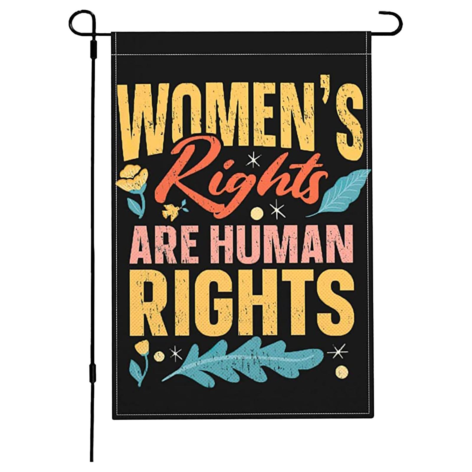 

Женские флаги Ramidos с защитой прав человека против сердцебиения, садовый флаг, двухсторонний внешний декор для улицы