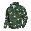 Herren Casual Sweatshirt mit Stehkragen und Weihnachtsdruck für die Feiertage