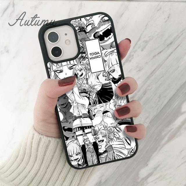 Himiko Toga Boku Phone Case for iPhone 11 12 13 14 Pro Max Mini X XR XS SE 2020 5 6S 7 8 Plus Samsung Galaxy S21 S22 Cover Shell