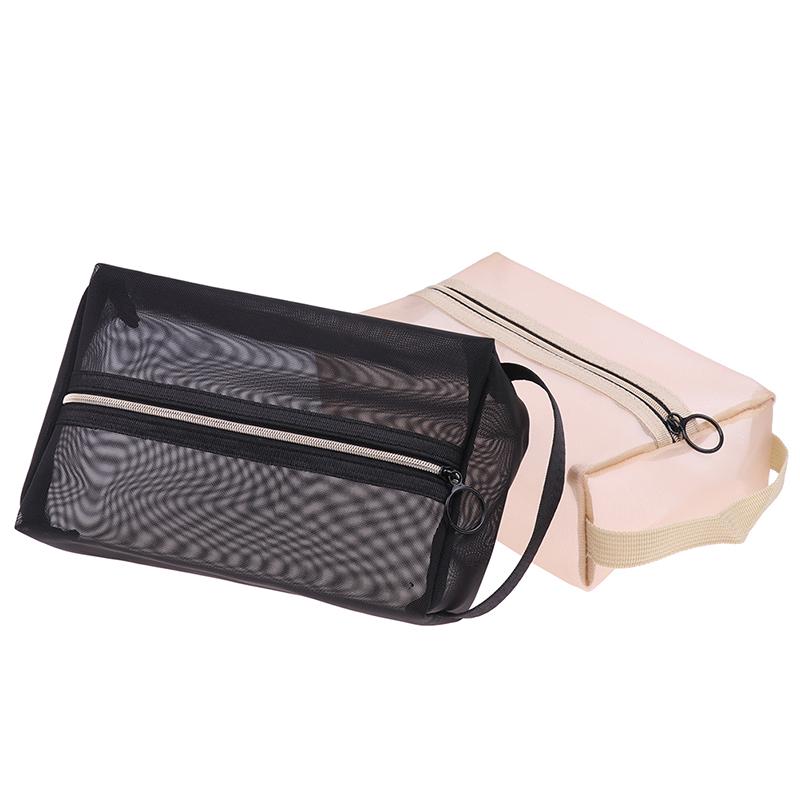 Makeup Brush Travel Case Cosmetic Toiletry Bag Organizer Mesh Kit Pouch