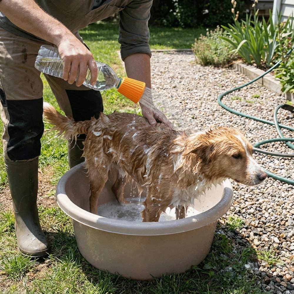 Handheld Cat Cleaning Sprayer Portable Dog Bath Faucet Pet Grooming Dog Shower Nozzle Outdoor