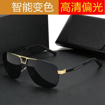 Lunettes de Soleil Polarisées Homme Intelligentes Changement de Couleur Jour et Nuit Double Faisceau Rétro Lunettes de Conduite Pêche Tendance