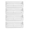 4 Pcs 2 in 1 Design Bird Feeder Hanging Type Non-Toxic Material Bird Food Container Durable Rest Frame Included Cage Accessories