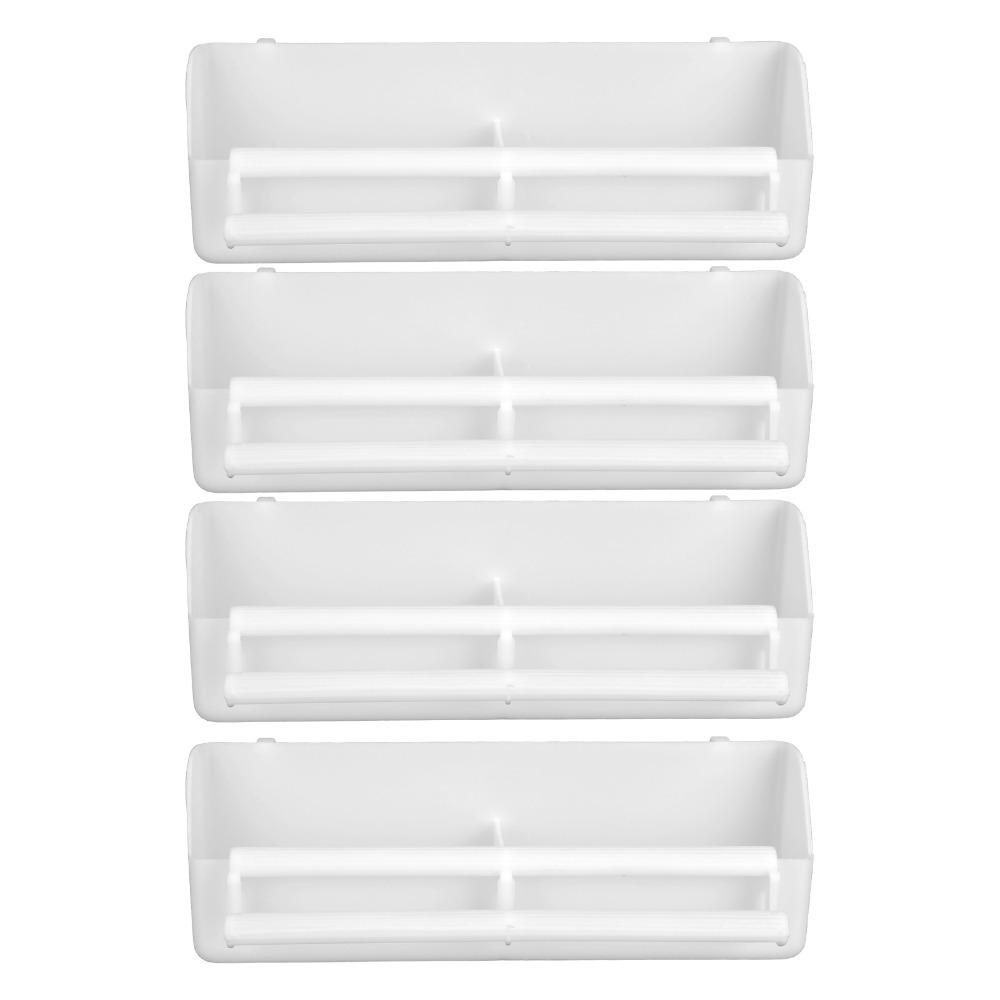 4 Pcs 2 in 1 Design Bird Feeder Hanging Type Non-Toxic Material Bird Food Container Durable Rest Frame Included Cage Accessories