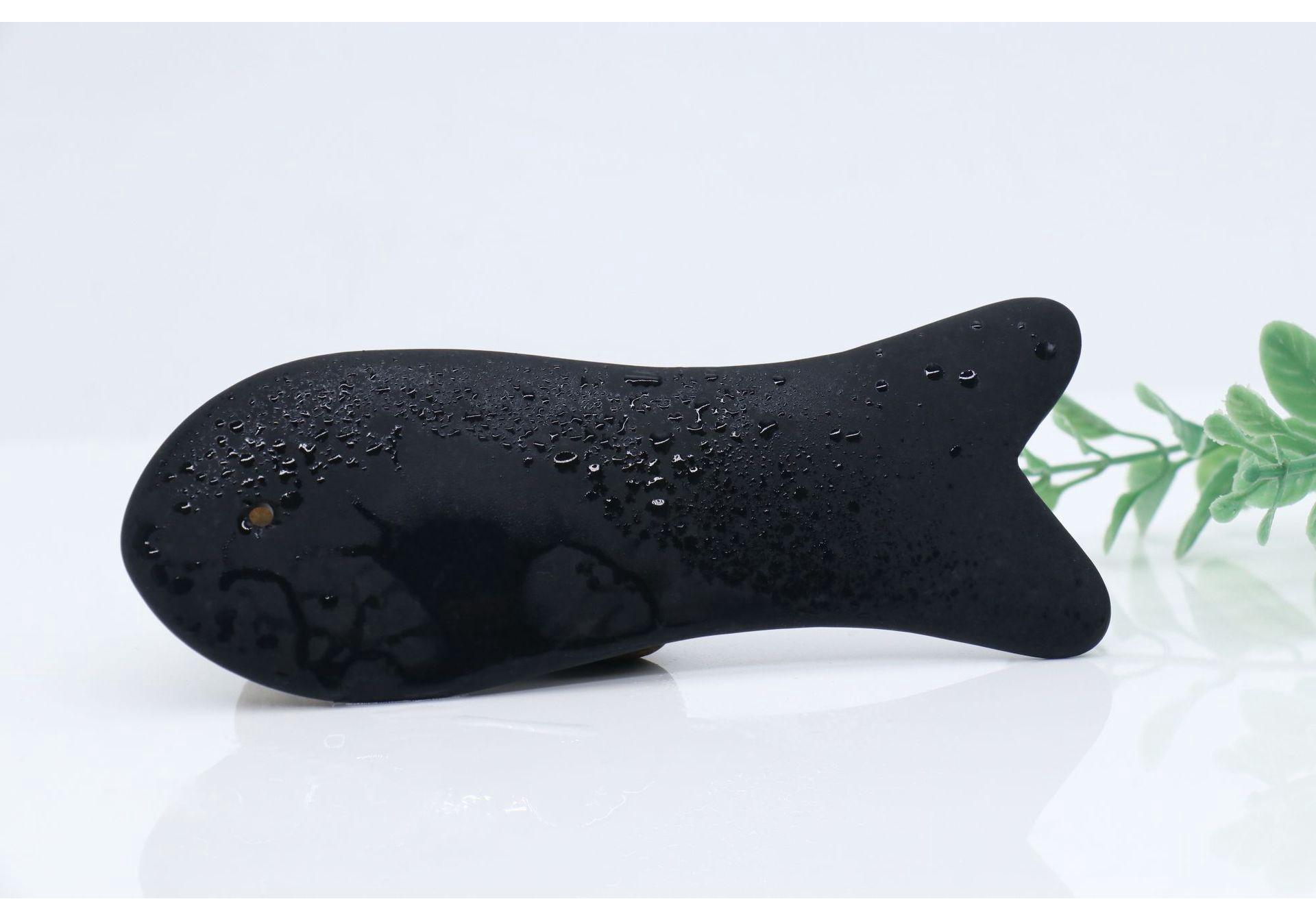 Bian Stone Gua Sha Triangle Fish-Shaped Face Massage Board