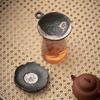 Vintage Keramikfilter-Set Vollkeramik Integriertes Teesieb Teeabscheider Sieb Tee Kung Fu Teezeremonie Teefilter