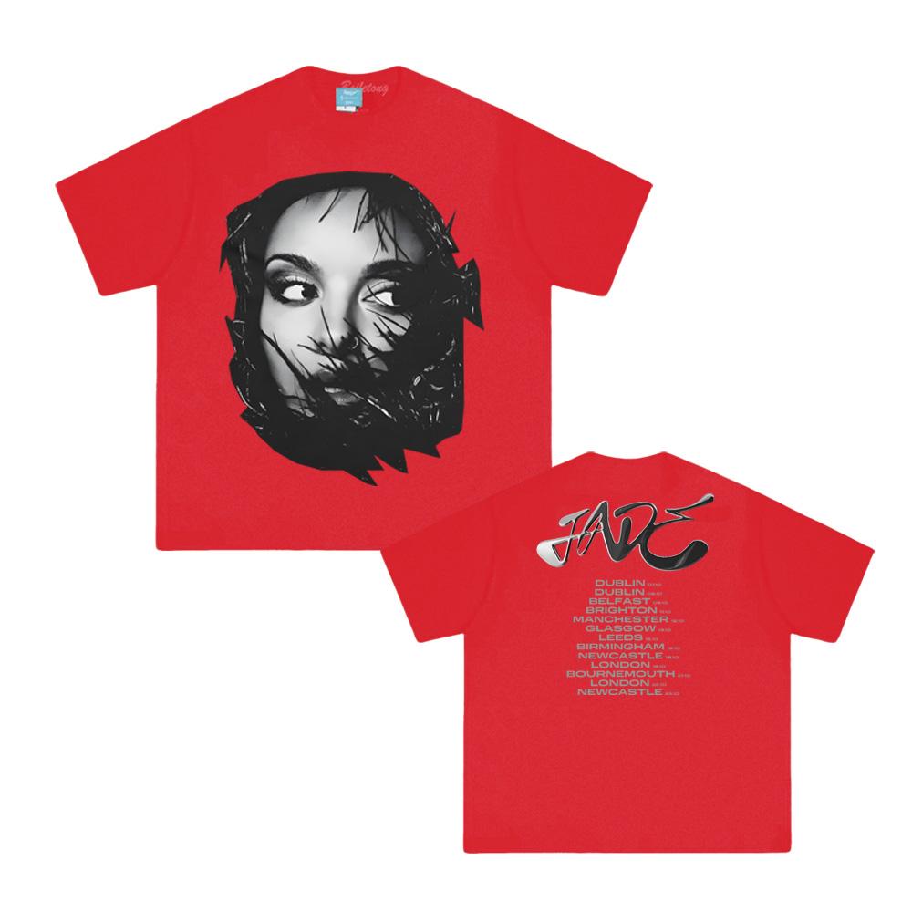 JADE UK & IRE DATEBACK TOUR TEE Jade Thirlwall Potisk Tričko Léto 100% Bavlna Vysoká Kvalita Nové Vintage Punk Ropa Hombre