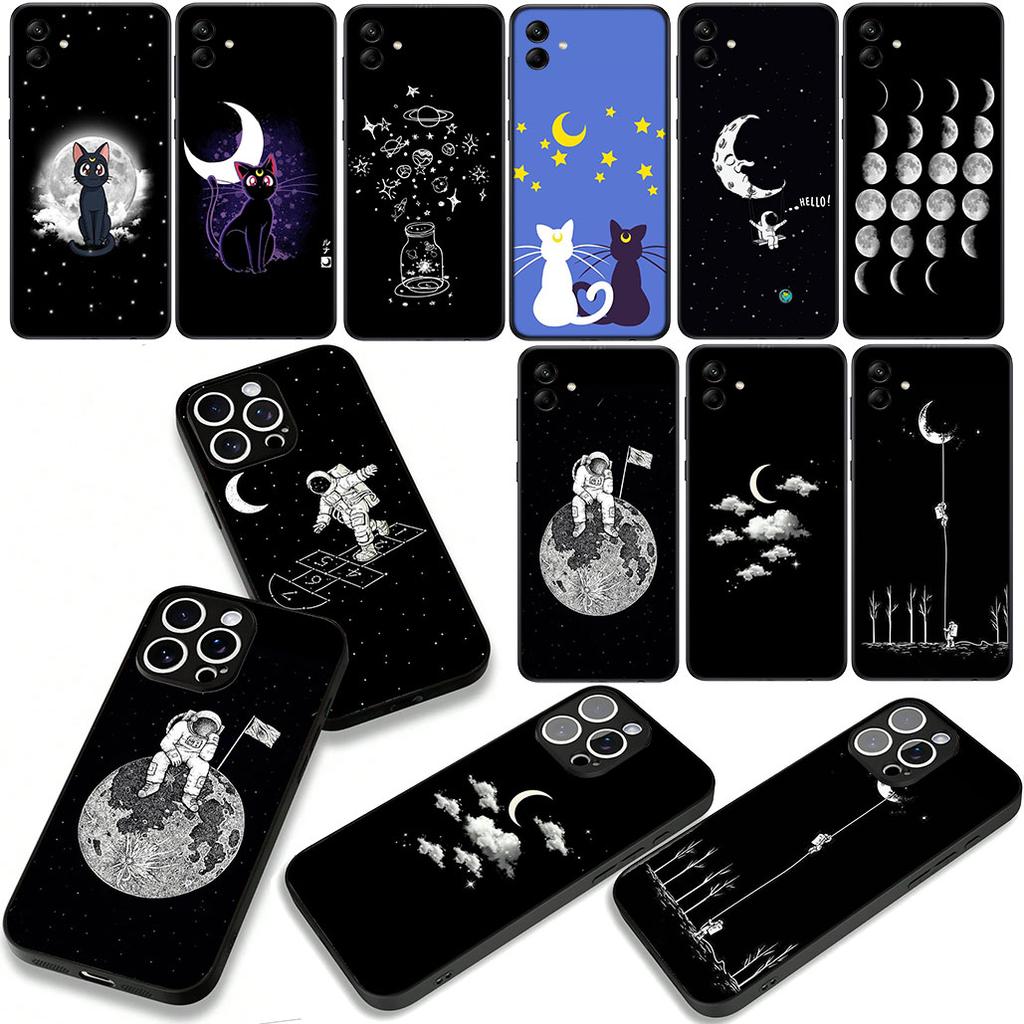 Handyhülle für Xiaomi Poco X7 X6 X5 F7 F6 F8 Ultra F5 M6 M7 M8 Pro C85 C75 C65 C71 C61 Hülle Mond Himmel Sterne Katze Astronaut Gehäuse