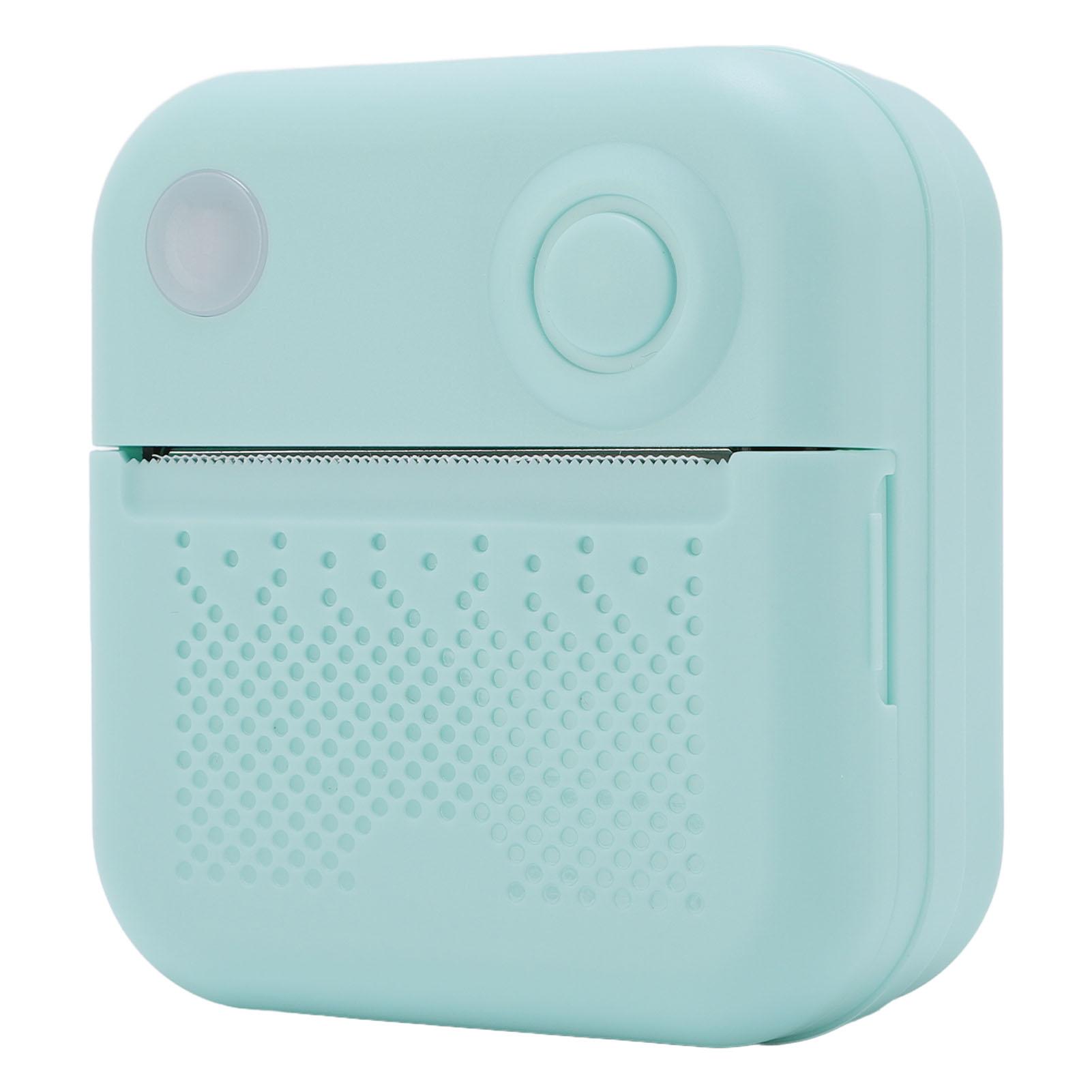 

Portable Thermal Printer Rechargeable Printing Machine for Photo Document Shipping Label Built in 1200mAh Battery Cyan