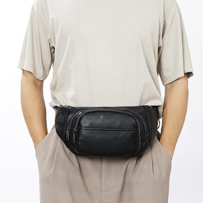 Il primo strato di marsupio in pelle, borsa a tracolla alla moda, per il tempo libero, lo sport e il fitness, comoda borsa a tracolla