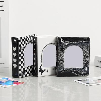 3 Inch Mini Photo Album Hollow Kpop Photo Card Holder Kpop Photocard Binders 20 Sheets 40-Pockets Small Photo Card Book