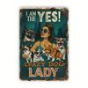 Vintage Crazy Dog Lady Metal Tin Sign 8x12 Inch Funny Wall Art Home Bar Cafe Garage Retro