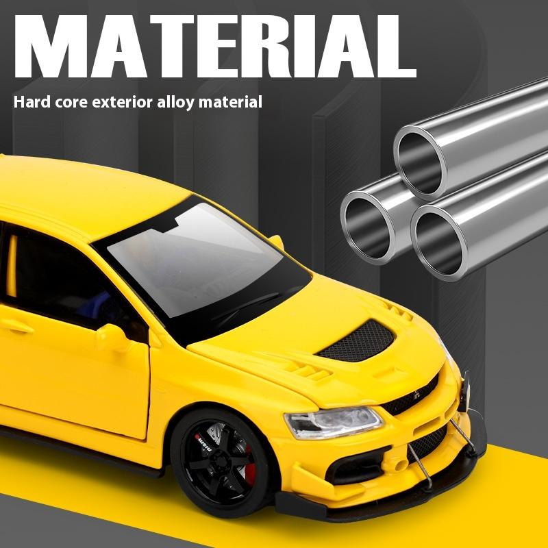 1/32 Scale Mitsubishi Lancer Evolution Right Rudder Serie Super Racing Metal Alloy Diecast Car Model Sound & Light Gift for Friend