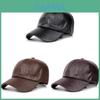 Casquette de baseball en cuir PU avec motif en relief pour homme, idéale pour l'automne, l'hiver et les activités de plein air.