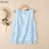 Women Elegant Texture Summer Casual Sleeveless Vest Tops
